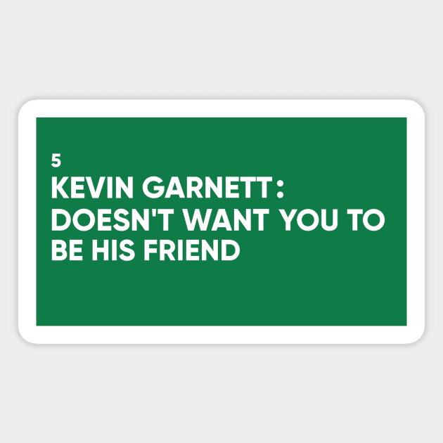 Kevin Garnett Magnet by FlipFlapDox